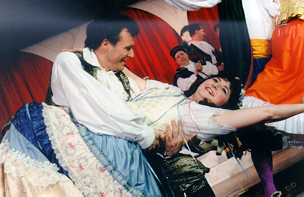 Kathy in The Gondoliers 1998 — 'Gianetta', with Ronald S. Herman — 'Marco' Kathy in The Gondoliers 1998 — 'Gianetta', with Ronald S. Herman — 'Marco'