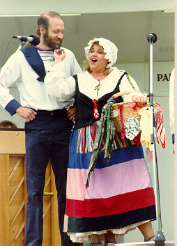 Barbara in HMS Pinafore 1986 — 'Little Buttercup', with Terry Benedict Barbara in HMS Pinafore 1986 — 'Little Buttercup', with Terry Benedict