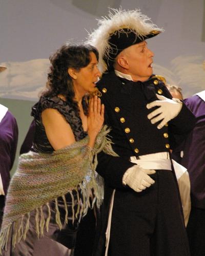 HMS Pinafore 2008 — Linda Allen 'Hebe', with Wayne Vander Byl — 'Sir Joseph' HMS Pinafore 2008 — Linda Allen 'Hebe', with Wayne Vander Byl — 'Sir Joseph'