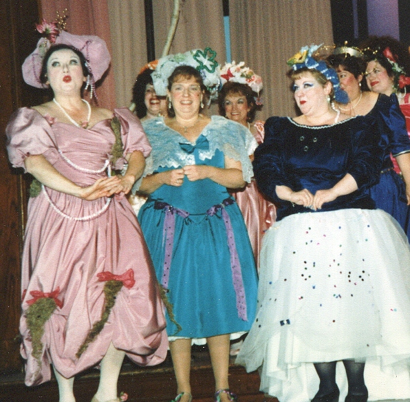 Barbara in Iolanthe 1996 — 'Leila', with Lynette Blake — 'Fleta', and Anne Virgil — 'Ceila' Barbara in Iolanthe 1996 — 'Leila', with Lynette Blake — 'Fleta', and Anne Virgil — 'Ceila'