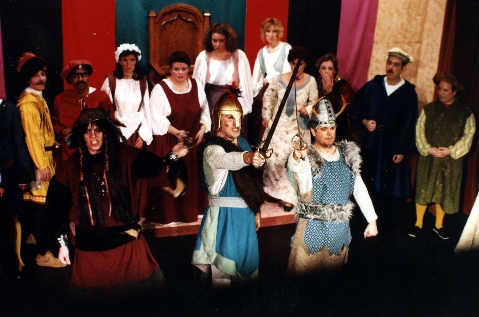 John in Princess Ida 1990 — 'Guron', with Brian Smith — 'Arac', and David Schafer — 'Scynthius' John in Princess Ida 1990 — 'Guron', with Brian Smith — 'Arac', and David Schafer — 'Scynthius'
