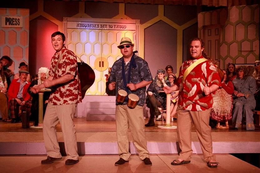 Schuyler in Trial By Judy 2009 — 'Groomsman', with Ben Hale and Kenneth Vary Schuyler in Trial By Judy 2009 — 'Groomsman', with Ben Hale and Kenneth Vary